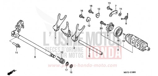 GEARSHIFT DRUM XL1000V1 de 2001